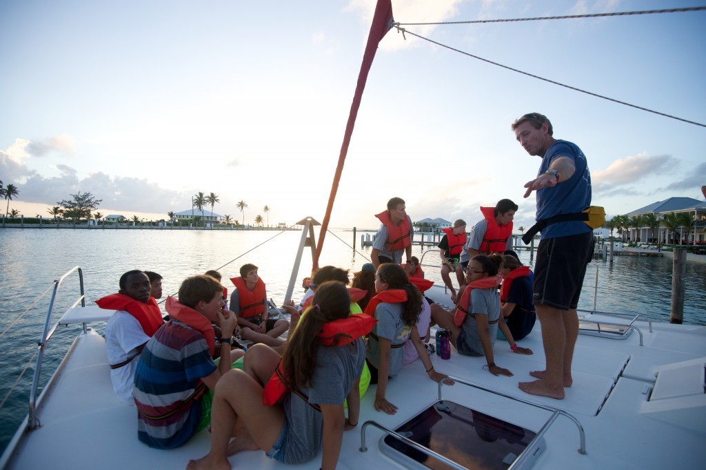 Captain Maxey and Summer Term students aboard "Kokomo"