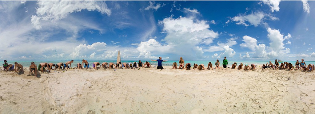 Sandbar panorama with Maxey