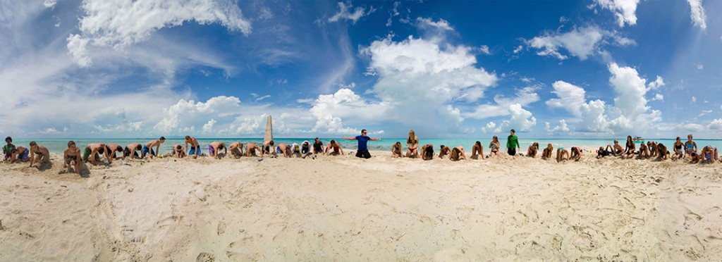 Sandbar panorama with Maxey