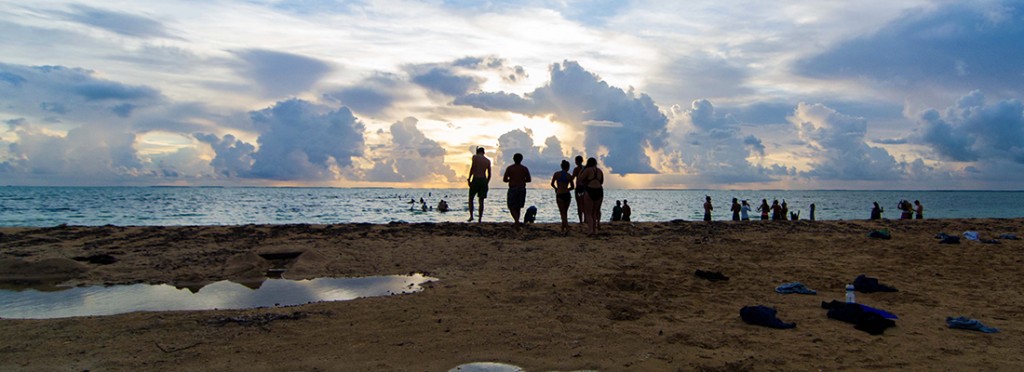 sunrise snorkel silhouettes