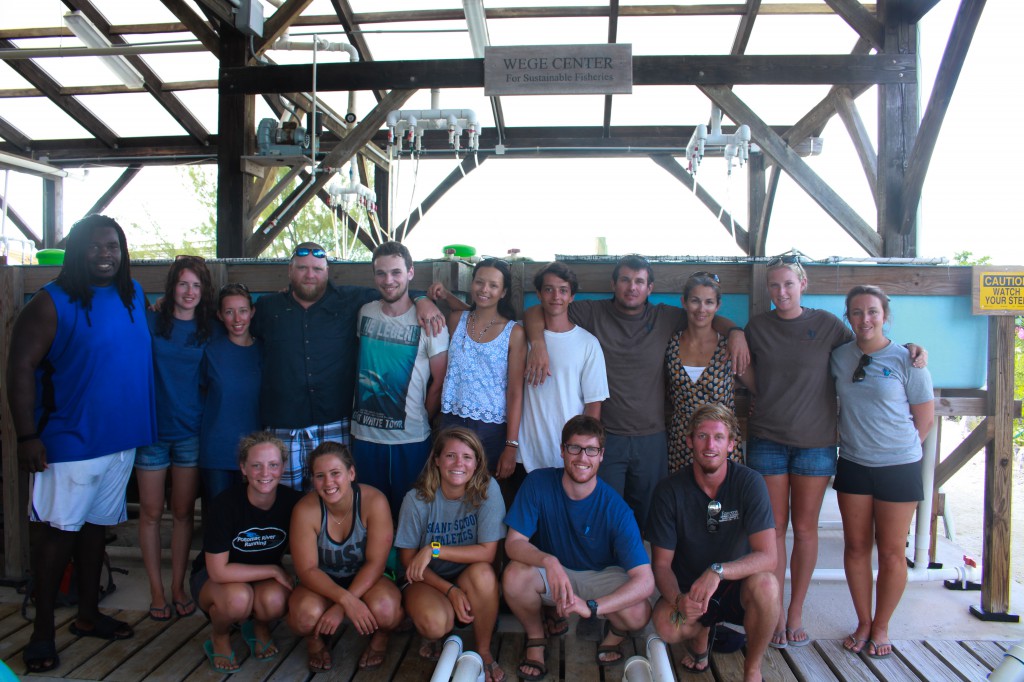 Cape Eleuthera Institute research team gathers at the Wege Center for Sustainable Fisheries to celebrate the life of Peter Wege and give thanks for his generous support.