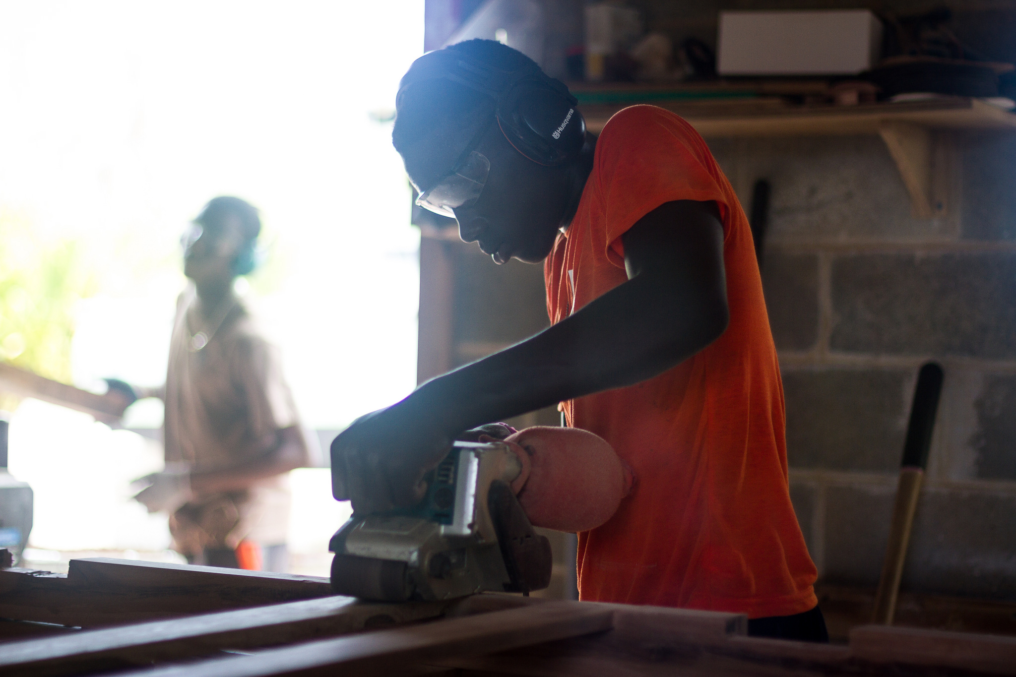 The woodshop is part of the Center for Sustainable Development, which is one of the locations on campus where participants are mentored. 